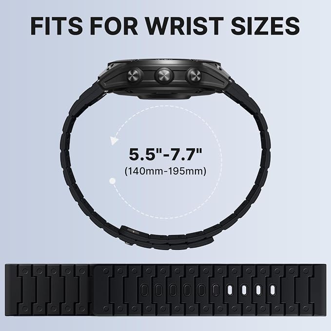 Bandletic Magnetic Compatible with Garmin Instinct 2 Watch Band - 22mm Quick Fit Silicone Strap for Fenix 8 E 47mm/7 6 Pro/5 Plus/Instinct 3 E 45mm /Forerunner 965/955 /Approach S70/S62/S60/Epix Pro2