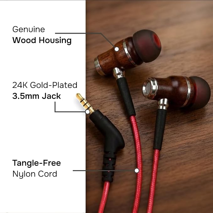 Symphonized Wired Earbuds with Microphone – Noise Isolation Ear Buds with Mic, in Ear Headphones Wire for Computer & Phone, Earphones 3.5 mm Jack