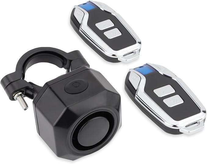 Bike Horn Electric Vehicle Wireless Vibration Alarm System with Motion Sensor Waterproof Rechargeable Antitheft Alarm for Ebikes Bike Scooter Car (SF32 Alarm one Pack)