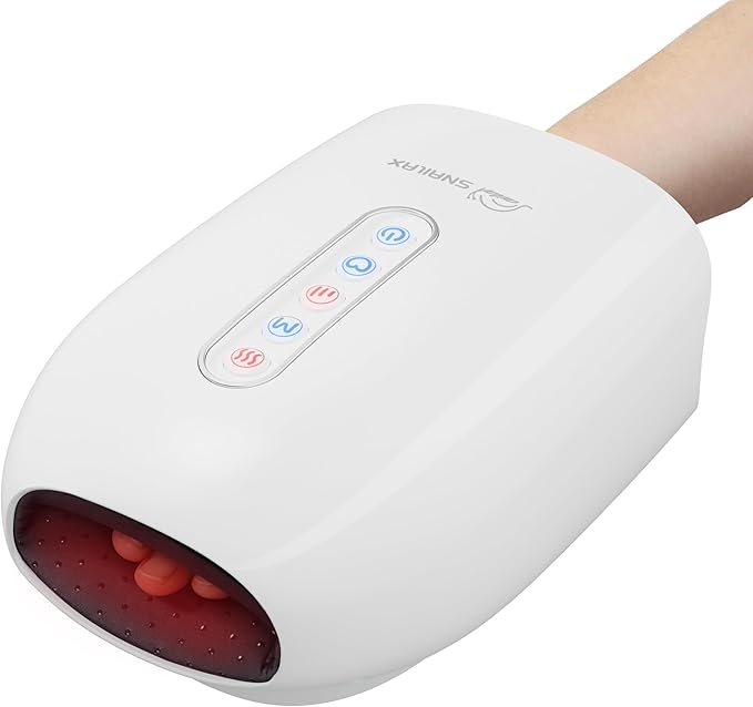 Snailax FSA Hand Massager with Heat and Compression, 2026 Upgraded HSA Eligible Heated Hand Massage Tool for Arthritis and Carpal Tunnel Relief, Palm Wrist Massager Hand Care, Fathers Day Gift for Dad