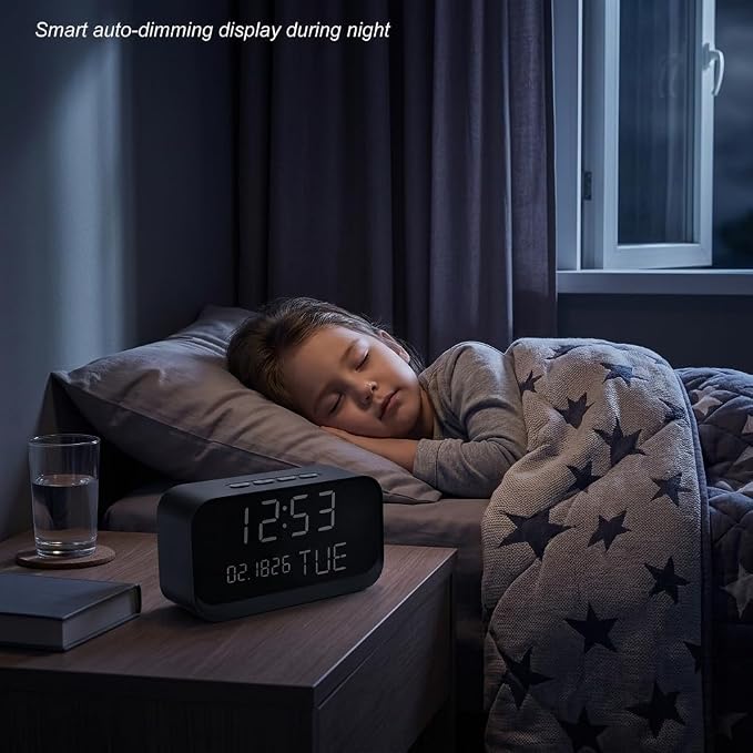Clock Camera – Nanny Cam with 1080P HD Video, AI Motion Detection, Night Vision, Dual-Band 2.4/5GHz WiFi, Bluetooth Setup, Local & Cloud Storage, Indoor Security Camera for Home & Office