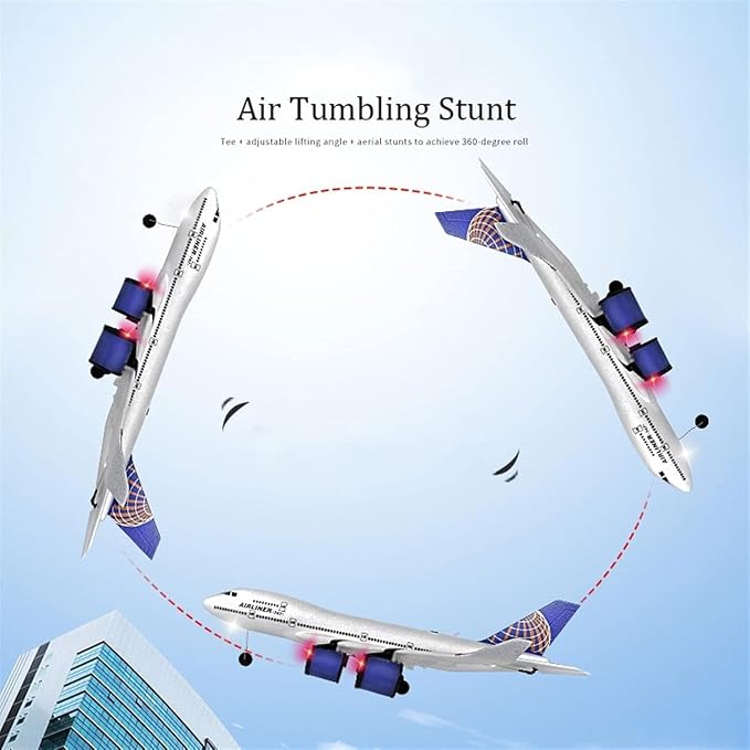 RC Airplane 2.4GHZ Remote Control Airplane Remote Control Passenger Aircraft RC Drone Toy RC Airliner Four Motor RC Plane EPP Drop Resistant RC Aircraft,Flying Lover Toy Gift