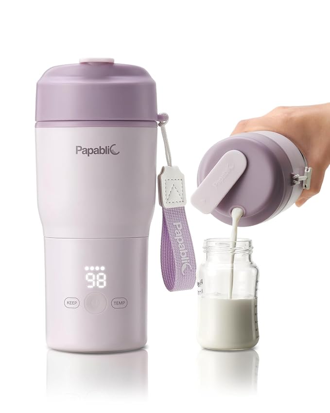 Papablic 360° Breastmilk Cooler & Portable Breast Milk Warmer, Purple