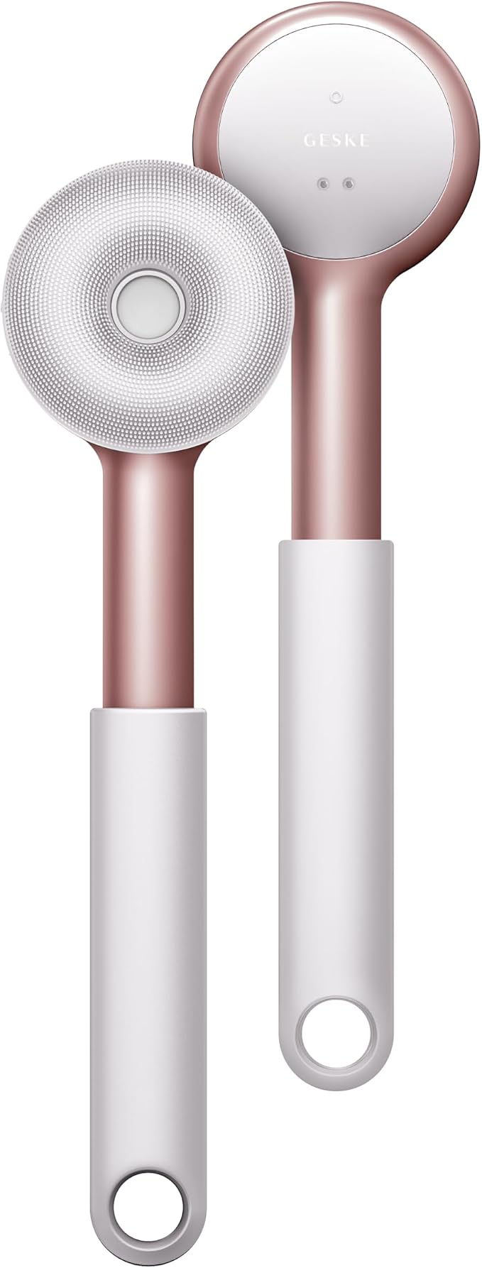 GESKE LED Sonic Full-Body Brush | 9 in 1 | Body Cleansing Brush & Intensive Exfoliator with LED | with SmartSonic Pulsations | Expert Deep Cleansing & Massage | Rough Skin Remover | Adjustable Handle