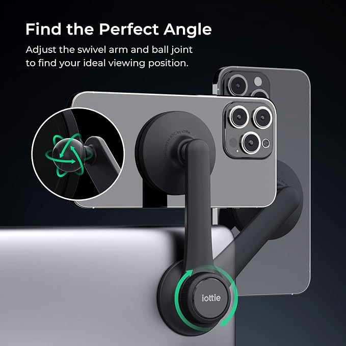 iOttie Terus MagSafe Compatible Monitor Mount for Tesla Model 3 and Model Y. Compatible with MagSafe iPhones Including iPhone 12/13/14/15/16/17 Series