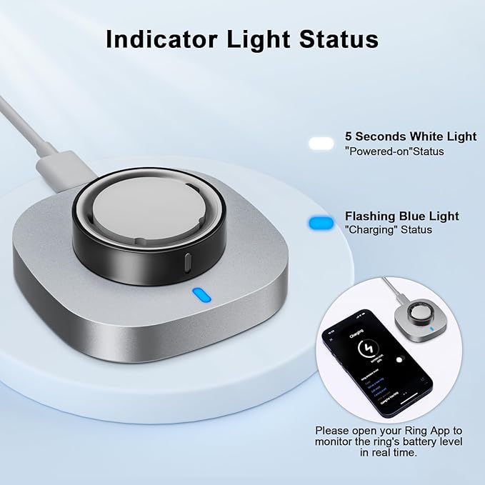 Charger Compatible with Ring Gen 4 Size 13, Fast Charging Dock with USB-C Cable (Not Compatible with Ring Gen 3)
