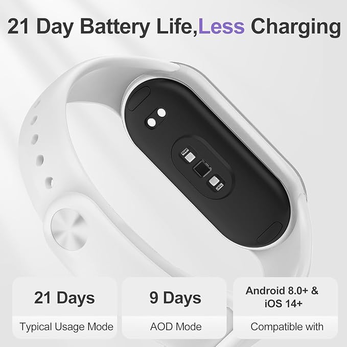 Xiaomi Mi Smart Band 10(2025) - Ceramic Edition - 1.72" AMOLED Display | 21 Days Battery Life | Touchscreen, Multi-Sport Tracker, Activity Tracker, Heart Rate Monitor | BT5.4 - Pearl White