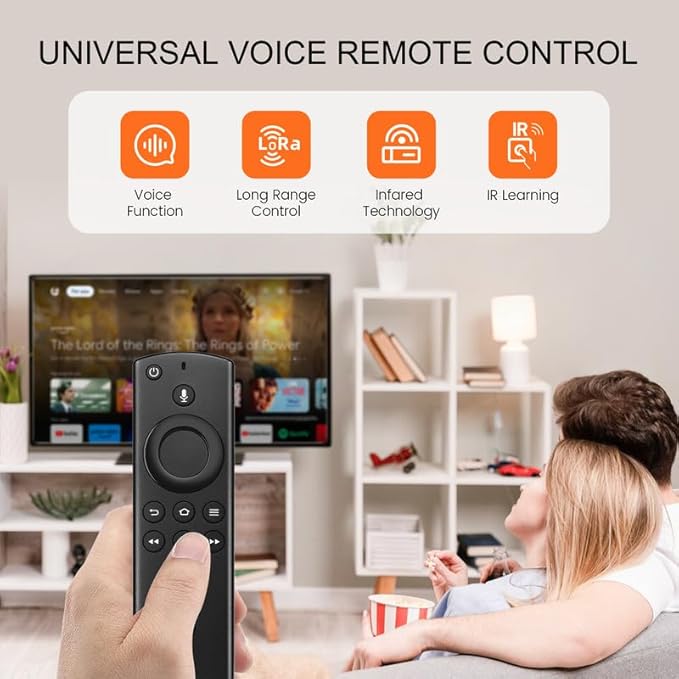 Replacement Voice Remote Control Compatible with All Fire-Series TVs Stick & Cube,TVs Stick Lite/Stick (2nd Gen)/TVs Stick 4K/TVs Cube (1st/2nd Gen),and fit for Smart TVs 3rd Gen