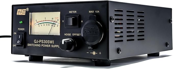 13.8V 30A Bench Power Supply, Ham Radio Switching Power Supply, Regulated Analog DC Power Supply with Cigarette Plug Socket for CB VHF UHF HAM Amateur Radio, Noise Offset Control
