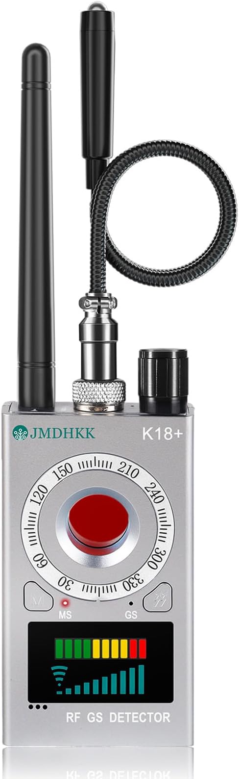 JMDHKK Hidden Camera Detector, Spy Camera Finder, Bug Detector, Magnetic Field Sensor, Listening Device Detector – Privacy Protection Tool for Home, Office, Hotel, and Travel Security(Silver)