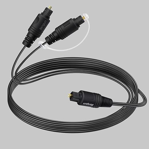 1x2 Digital Audio Splitter Cable, Toslink Digital Fiber Optic Audio Splitter 1 Male Input 2 Male Output (for Home Theatre, Xbox, PS5/PS4), 10ft
