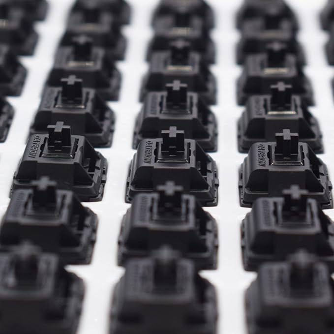 kutethy Gateron Oil King Switches, Pre-Lubed Linear Switches 55g, Quiet Smooth Mechanical Keyboard Switches for Gaming Office (36 PCS, Oil King)