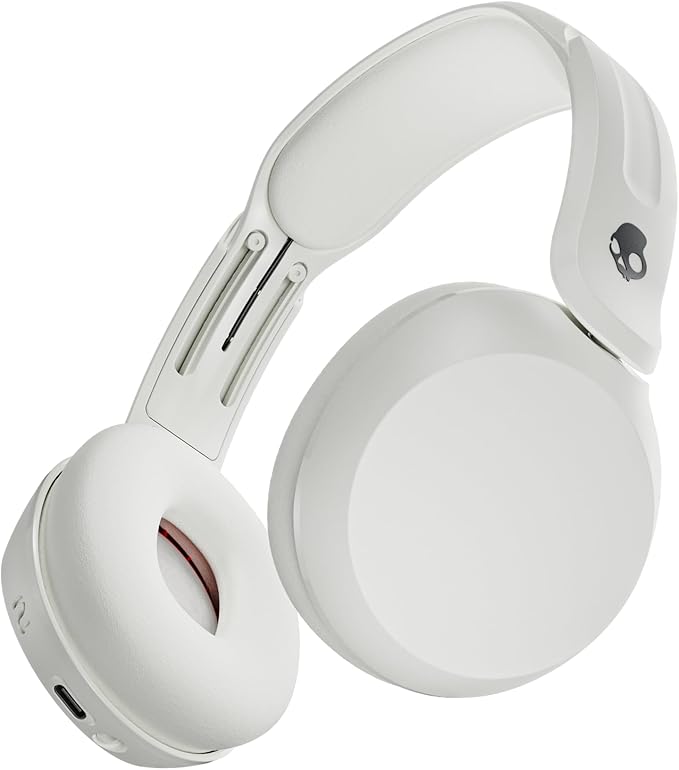 Skullcandy Icon 180 Wireless On-Ear Bluetooth Headphones, Up to 50 Hours Battery, Lightweight and Travel Ready, Secure Fit, Sweat and Water Resistant, Microphone iPhone Android - Bone