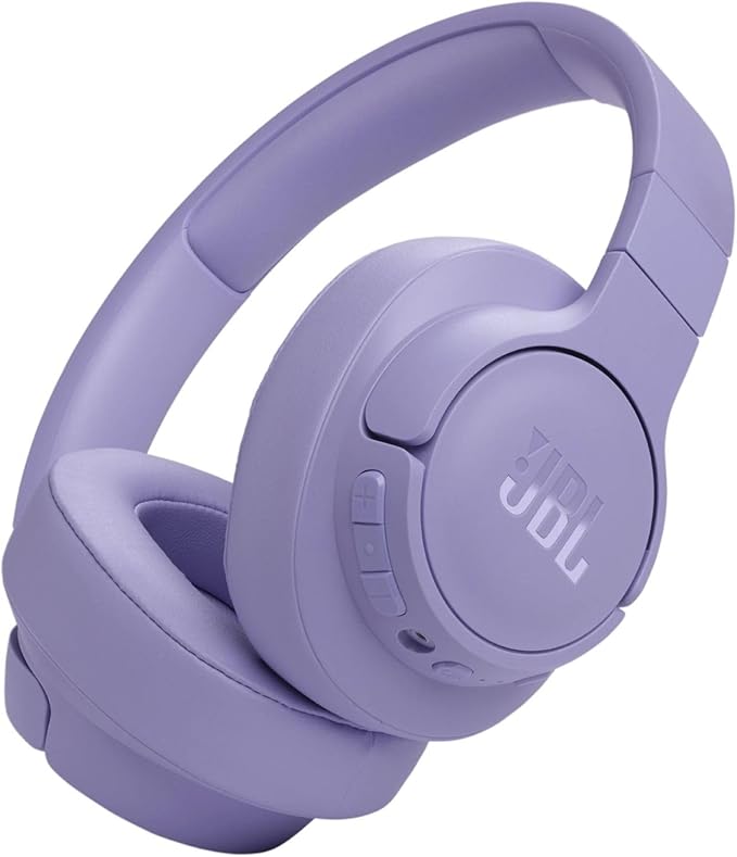 JBL TUNE 770NC - Adaptive Noise Cancelling with Smart Ambient Wireless Over-Ear Headphones, Bluetooth 5.3, Up to 70H battery life with speed charge, Lightweight, comfortable & foldable design (Purple)