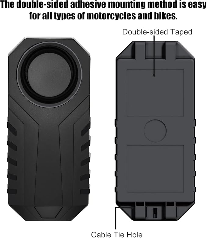 3 Pack Vibration Sensing Bike Alarm with Remote, 113db Loud Bicycle Alarm System Anti Theft, Wireless Motorcycle Alarm for Electric Bike Tricycle Mobility Scooter Ebike Cycling Security