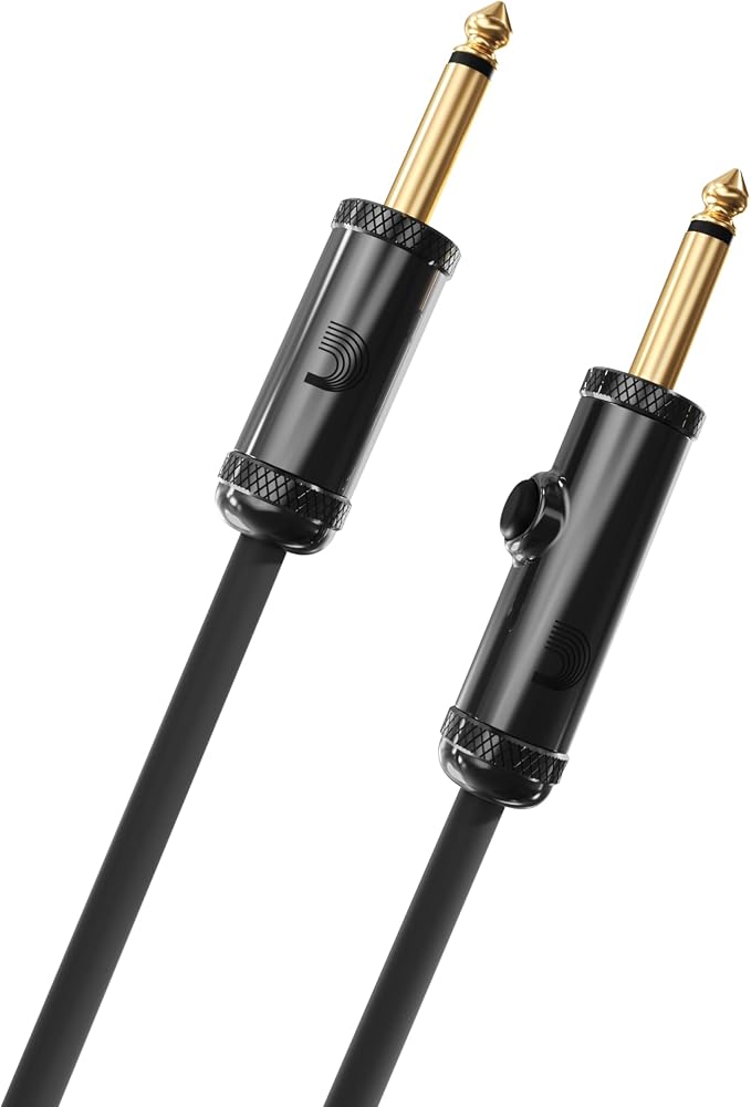 D’Addario Accessories Custom Series Circuit Breaker Guitar Cable - Momentary Kill Switch Instrument Cable with ¼ Inch Ends - On/Off Switch for Silent Instrument Changes - Straight, 20 feet