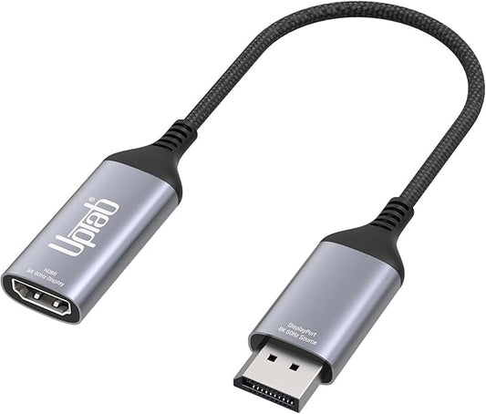 DisplayPort 1.4 to HDMI 2.1 Adapter 8K with HDR (DP 1.4 to HDMI 2.1) Display Port to HDMI Adapter 4k 120Hz up to 8K 60Hz with HDR Support for RTX 5090, RX 6900, Gaming PC, and More