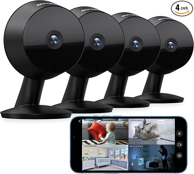 LaView 4MP 2K Cameras for Home Security Indoor, 5G& 2.4GHz Home Security Camera for Baby/Elder/Pet/Nanny,Baby Cam Starlight Sensor Color Night Vision,US Cloud Service,Works with Alexa iOS & Android