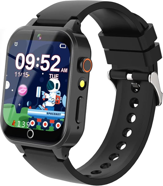Cosjoype Smart Watch for Kids with 26 Puzzle Games HD Touchscreen Camera Video Music Player Habit Tracking Pedometer Alarm Flashlight 12/24 hr Educational Toys Birthday Gift for Girls Boys Ages 8 9 10