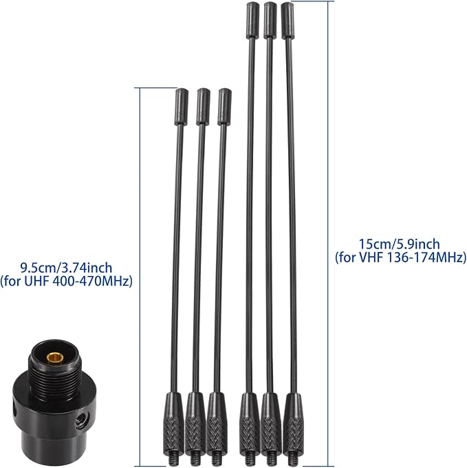 Bingfu Vehicle Mobile Ham Radio Antenna with Ground Planes Dual Band VHF UHF 136-174MHz 400-470MHz Magnetic Base Mount Soft Whip Antenna PL259 Male Connector for Car Marine Amateur Radio