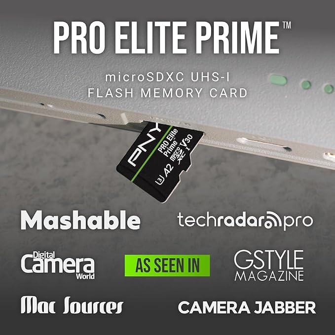 PNY 1.5TB PRO Elite Prime™ C10 U3 V30 A2 microSDXC Flash Memory Card – Ultra-Fast Speeds, Read 200MB/s, Write 150MB/s, 4K UHD, Full HD, UHS-I, for Smartphones, Drones, Action Cameras