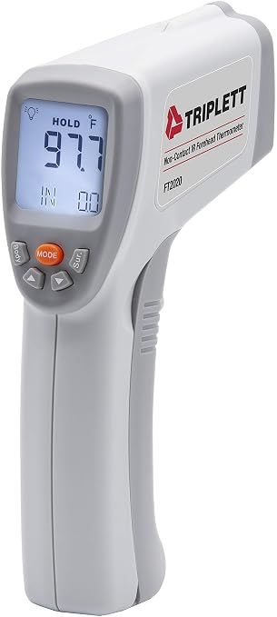 Triplett FT2020 Non-Contact Infrared Thermometer, 89.6 to 108.5°F (32 to 42.5°C)