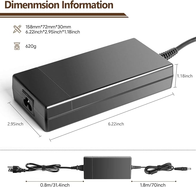 for Drobo Power Supply, TAIFU AC Adapter Charger for 12V 150W Drobo DroboFS S 5D 5Dt 5N 5N2 5C 5D3 5-Bay 4 Bay Storage Array Network Storage DR-5X-1P11 DAS Hard Disk Drive HDD NAS Charger Heavy Duty
