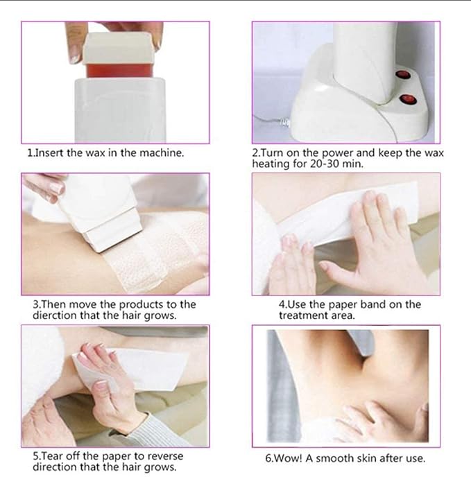 Wax Warmer Kit for Hair Removal, Double Depilatory Wax Heater with Heater Base for Hair leg, Armpit, Bikini