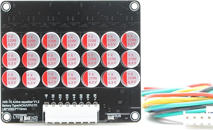 6S 7S 5.5A Capacitor Active Equalizer Balancer LFP Lifepo4 Lithium Lipo/Titanate LTO Battery Energy Transfer Active Equalization Module Faster Whole Group Balancer