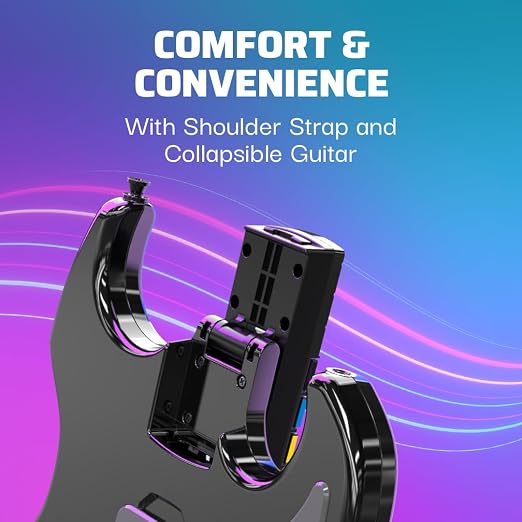 PDP RIFFMASTER Wireless Guitar Controller for PlayStation 5 and PlayStation 4, PS5/PS4, Rock Band 4, Fortnite Festival, Audio Jack, Rechargeable Battery, Officially Licensed by Sony - Black