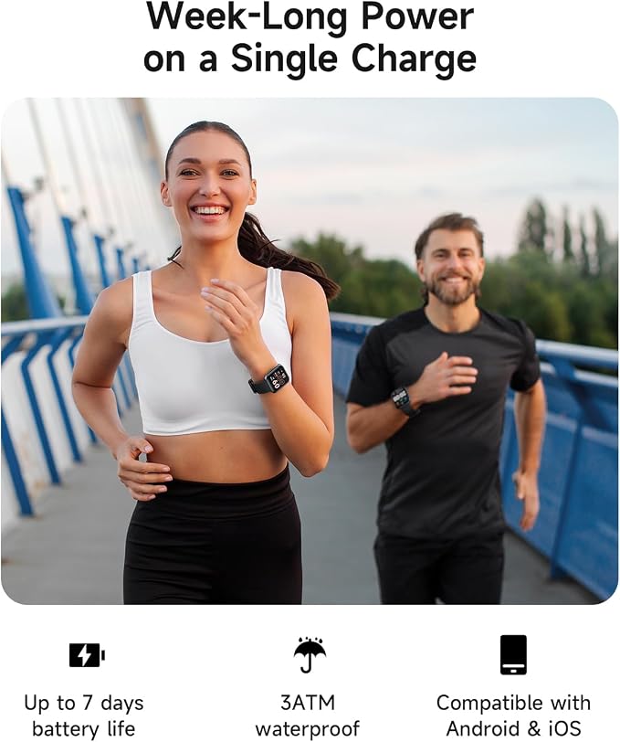 Woneligo Smart Watch for Women, Answer/Make Calls, Alexa Built-in, 1.85" Touch Screen Fitness Tracker for Android & iPhone, Heart Rate/Sleep/SpO2 Monitor Smartwatch, Waterproof (Black)