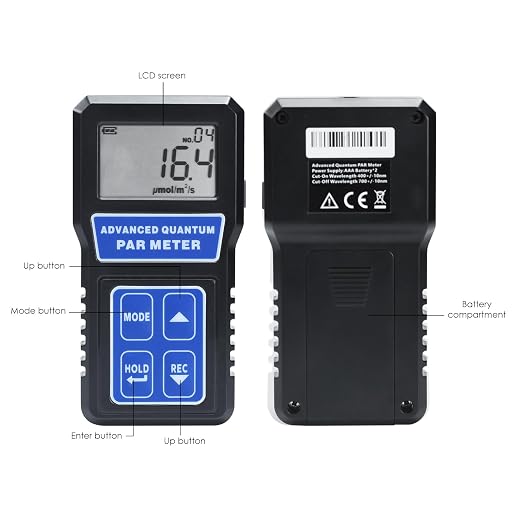 Par Meter High Precision PPFD Meter, Par Meter for led Grow Lights 400-700nm Wavelengths Par Light Meter with Data Logging, Calibration Function, PPFD Meter for LED Grow Light, Greenhouse, Plants