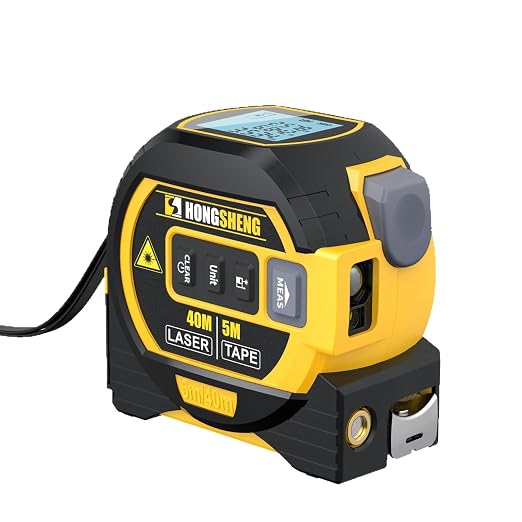 5m/16ft Digital Laser Tape Measure, WTWD 100m/328ft Laser Distance Measure with Cross-Line Laser Level, Area/Volume Calculator, Battery Powered, Voice Output, Backlit LCD, ft/in/m for Construction