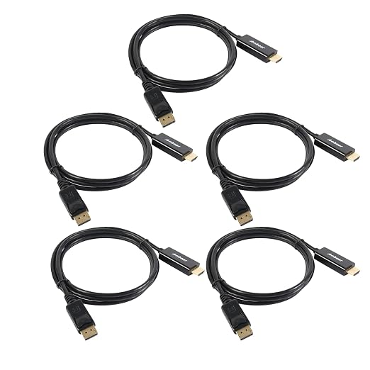 Display Port to HDMI Cable, Gold Plated Displayport to HDMI Cable 6 Feet(Male to Male)
