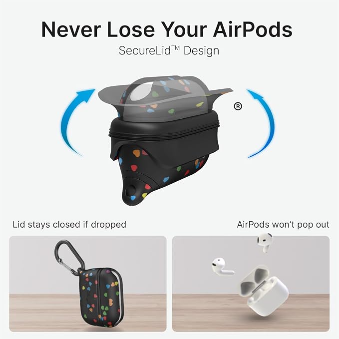 Catalyst Case for AirPods Pro 3, Waterproof IP67 & Drop-Proof Silicone Case Cover for Apple Airpod Pro 3, Wireless Charging Compatible, One-Piece Design with Carabiner for Active Lifestyles