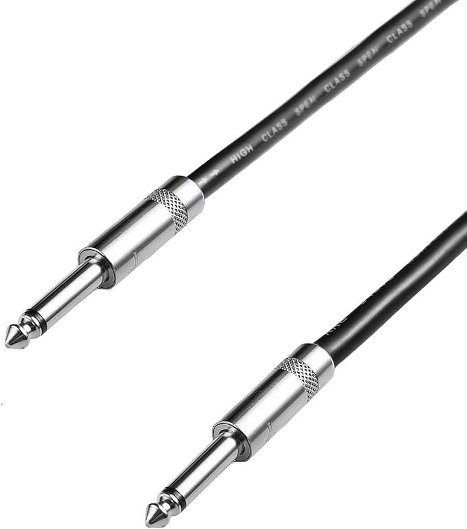 2Pcs 50 Feet Professional Speaker Cables, Pair 50 ft 12 Gauge 1/4 Inch Male Audio Amplifier Connection Heavy Duty Cord Wire