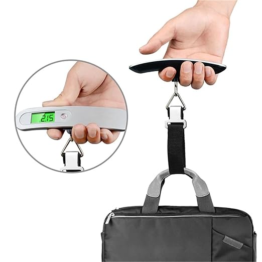 Luggage Scale, Digital Luggage Weight Scale Mini Scale 50Kg High Precision Portable Electronic Weighing Scale Handheld Suitcase Hanging