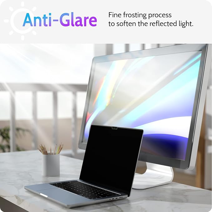 Peslv Magnetic Privacy Screen for MacBook Air 15 Inch (2023-2026, M2 M3 M4 M5) - A2941 A3114 A3241 A3448, 15inch Removable Matte Anti Blue Light Glare Filter for Mac Air 15.3" Laptop Computer