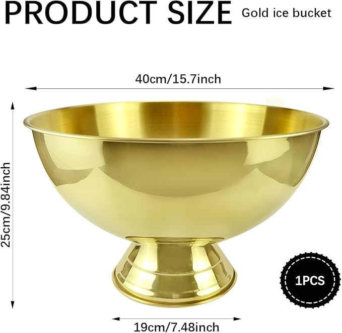 12L Stainless Steel Ice Bucket - Insulated Cooler for Parties Cocktails Wine and Champagne - Perfect for Home Restaurant Hotel Catering Party Bar