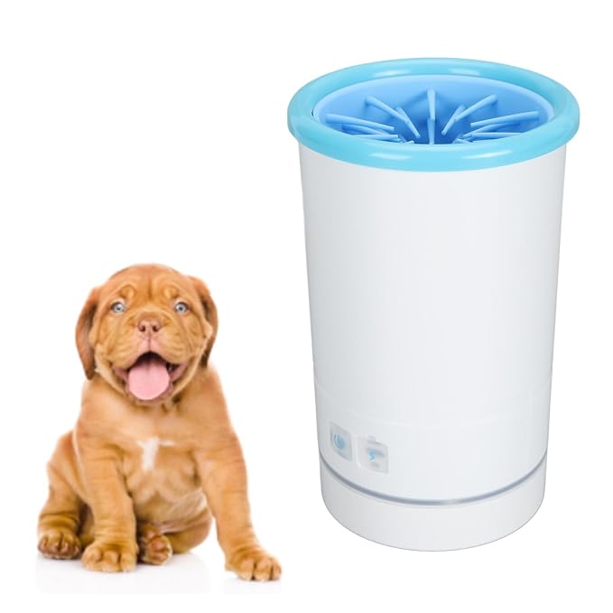 Automatic Dog Washer, Portable Electric Pet Foot Cleaner with Soft Silicone for Small Medium Dogs Cats, USB Charging, Compact Design