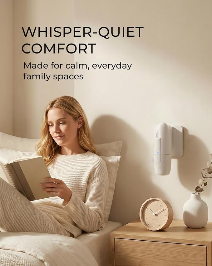 Smart Plug-in Waterless Oil Diffuser, Bluetooth/App Control, Up to 800 Sq Ft Coverage, Silent Cold-Air Diffuser for Home & Office, No Water, Pet & Kid Safe
