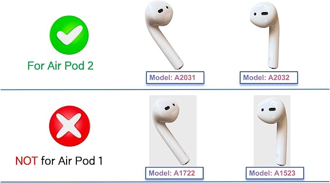 Meenova OEM A2032 Right Earbud Replacement for Pods (2nd Generation) R Side | Single Right Ear Side Only, Compatible with Original Air 2 A1602/A1938 Charging Case Earpad, Individual Used Genuine Pod 2