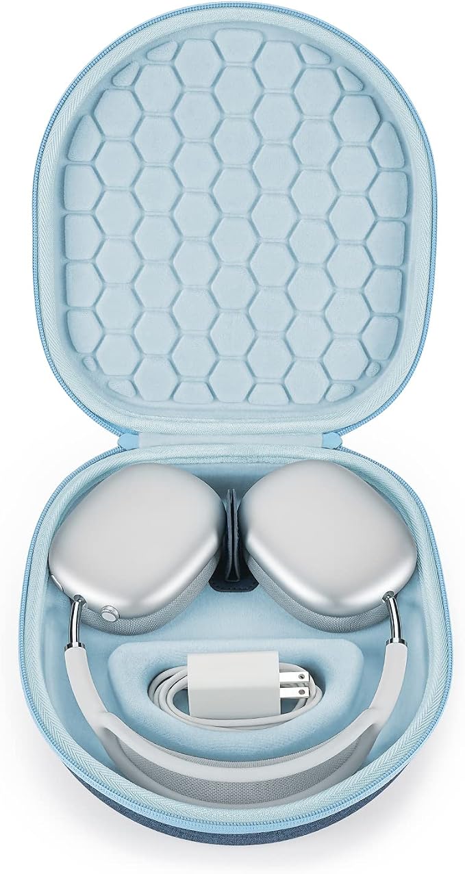 Smart Case for New Apple AirPods Max Supports Sleep Mode, Hard Organizer Portable Carry Travel Cover Storage Bag