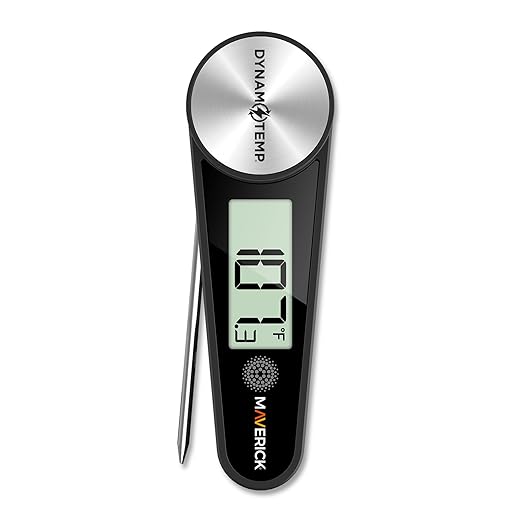 Maverick Dynamo Temp Instant Read Thermometer, No Batteries, Fast 2mm Step-Down Probe, ±1.8°F Accuracy, Magnetic Mount, IP54 Water-Resistant, Folding Design for Cooking & Grilling
