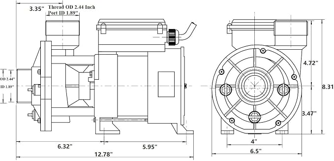 Hot Tub Bath Pump; LX Motor. (WBC150)