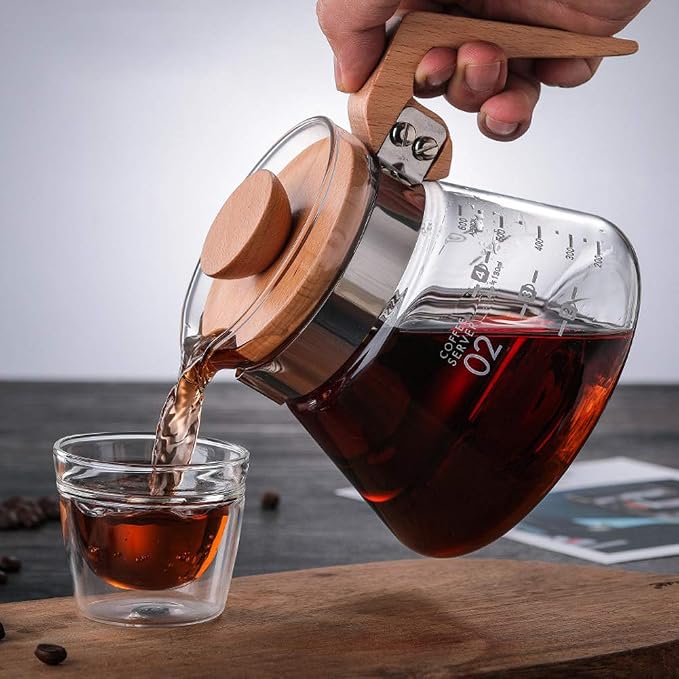 DUEBEL Cold Brew Coffee Maker Glass Jar with Handle, Glass Pitcher with Removable Stainless Steel Filter 1.7L (47.5OZ) (K-M101)