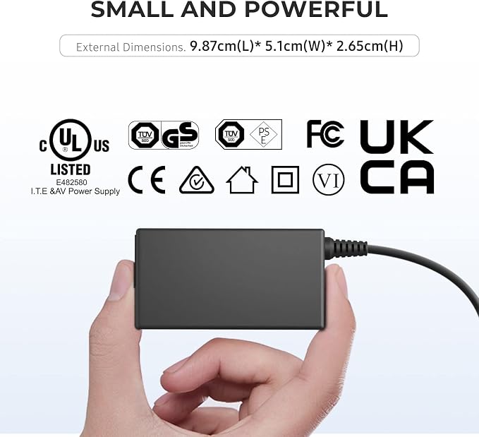 24V 2.7A AC/DC Adapter Charger Compatible with Medistrom Pilot-24 Lite 645759689818 P24MPLBP1 PowerLite 24 PowerBank Pilot-24Lite CPAP Battery Backup Adaptor Power Supply Cord