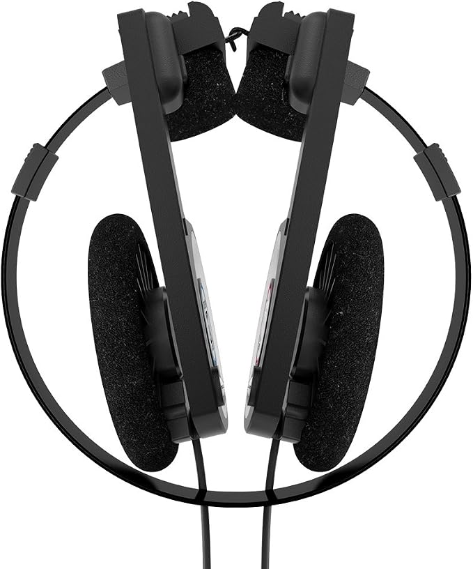 Koss Porta Pro Black On-Ear Headphones, Retro Style, Collapsible Design, Case Included, Black