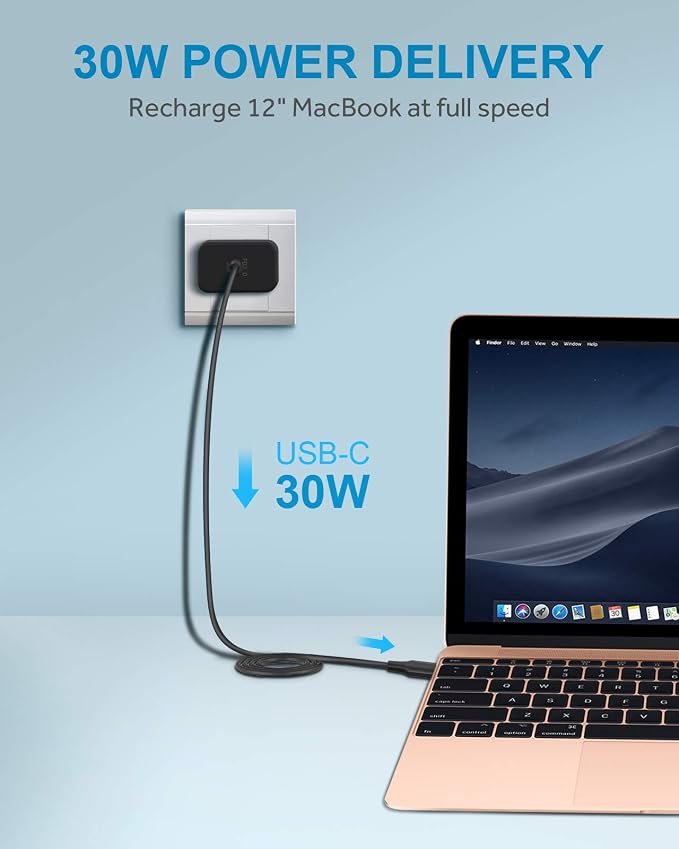 NANAMI Wireless Charger -Wireless Charging Stand with USB C Charger 30W Wall Charger PD3.0 Fast Charging for iPhone 15/14/13/12/SE 2020/11 Pro/8, Samsung Galaxy S24/S23/S21/S20/S10