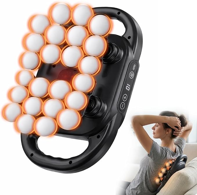 24-Head Massage Gun Set, Deep Tissue Percussion Massager with 9 Modes & 30 Intensities,Quiet Muscle Massage Gun for Back,Shoulders, Legs, Foot, Body Muscle Pain Relief (24 Heads)